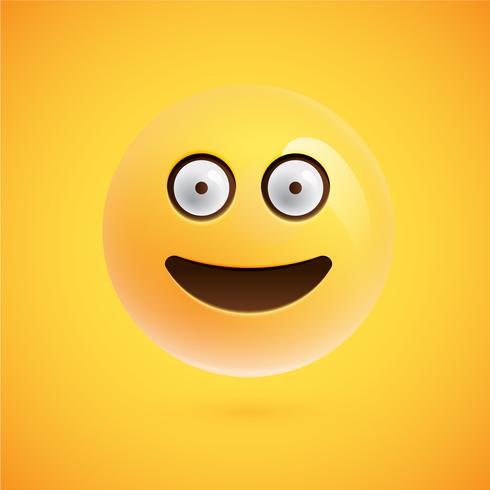 Realistische emoticon, vectorillustratie vector