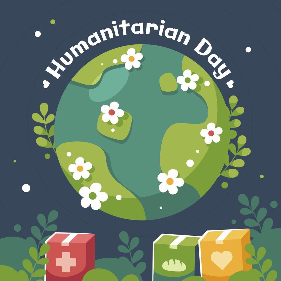 wereld humanitaire dag vector