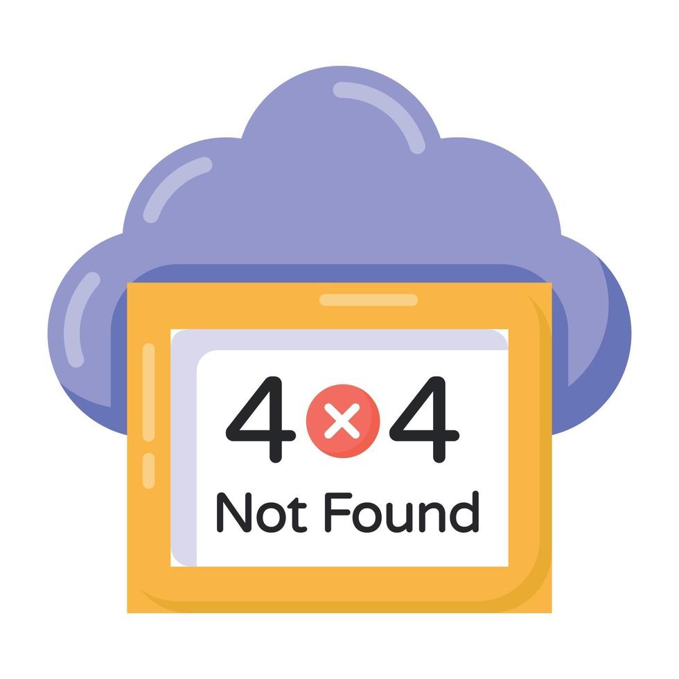 cloudfout 404 vector