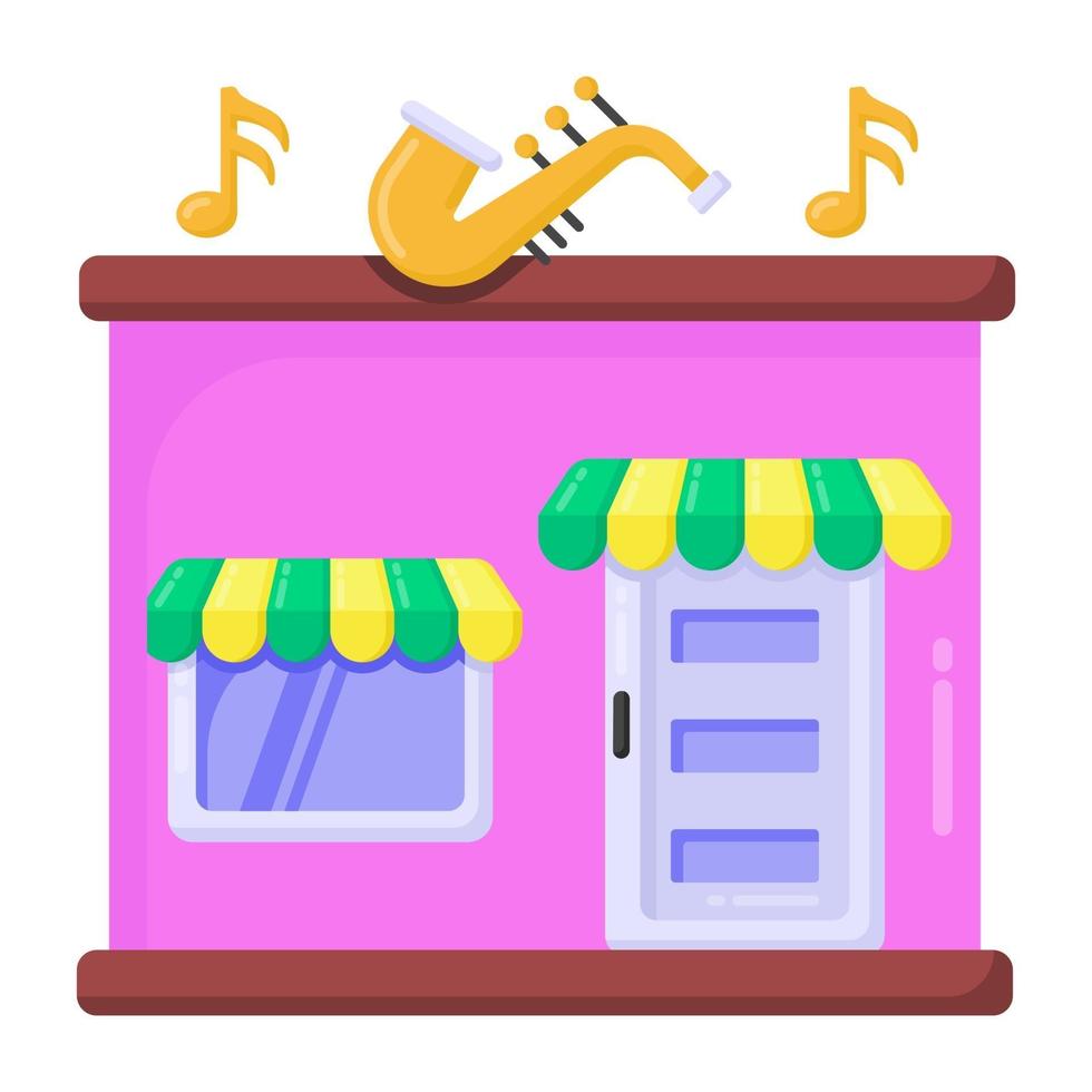 muziekinstrumenten winkel vector