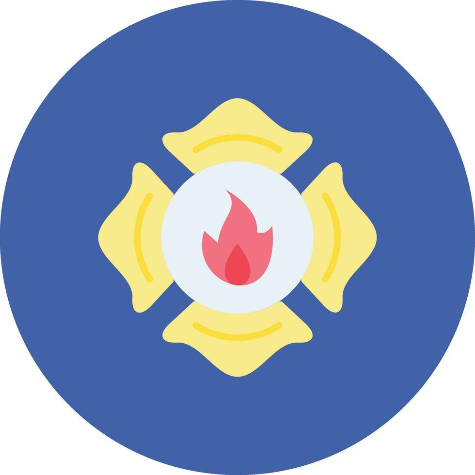 brandweerman insigne vector icoon
