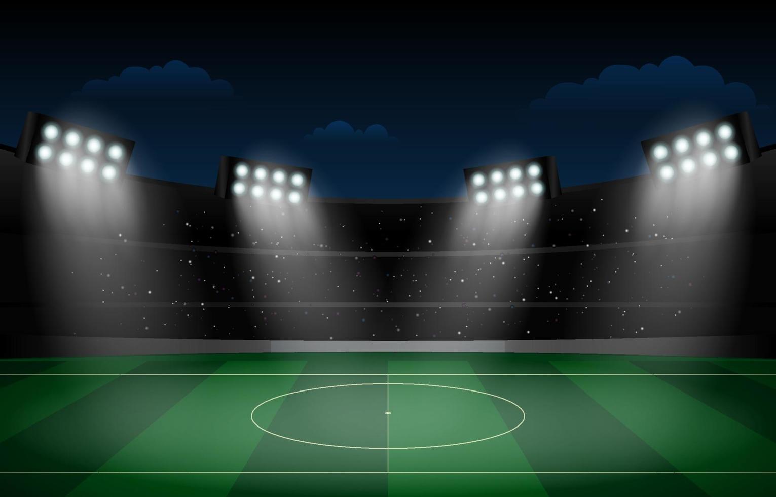 voetbalstadion nacht achtergrond vector