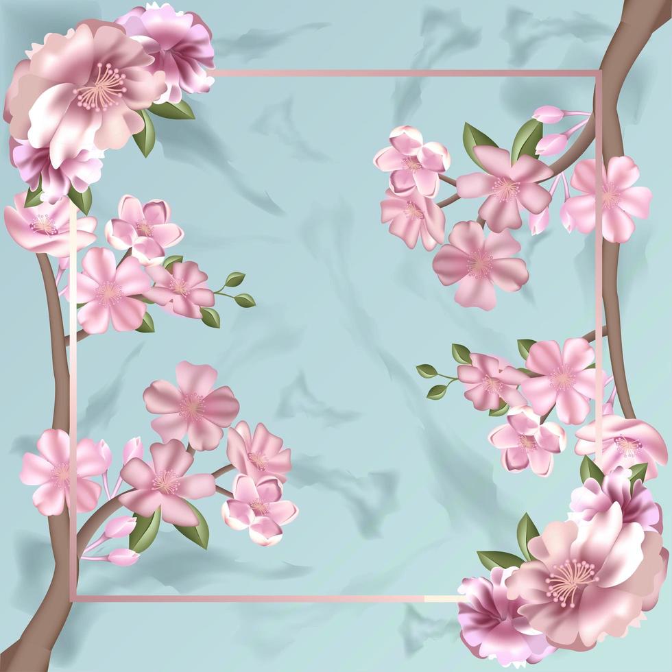 bloemen bloeiende achtergrond vector