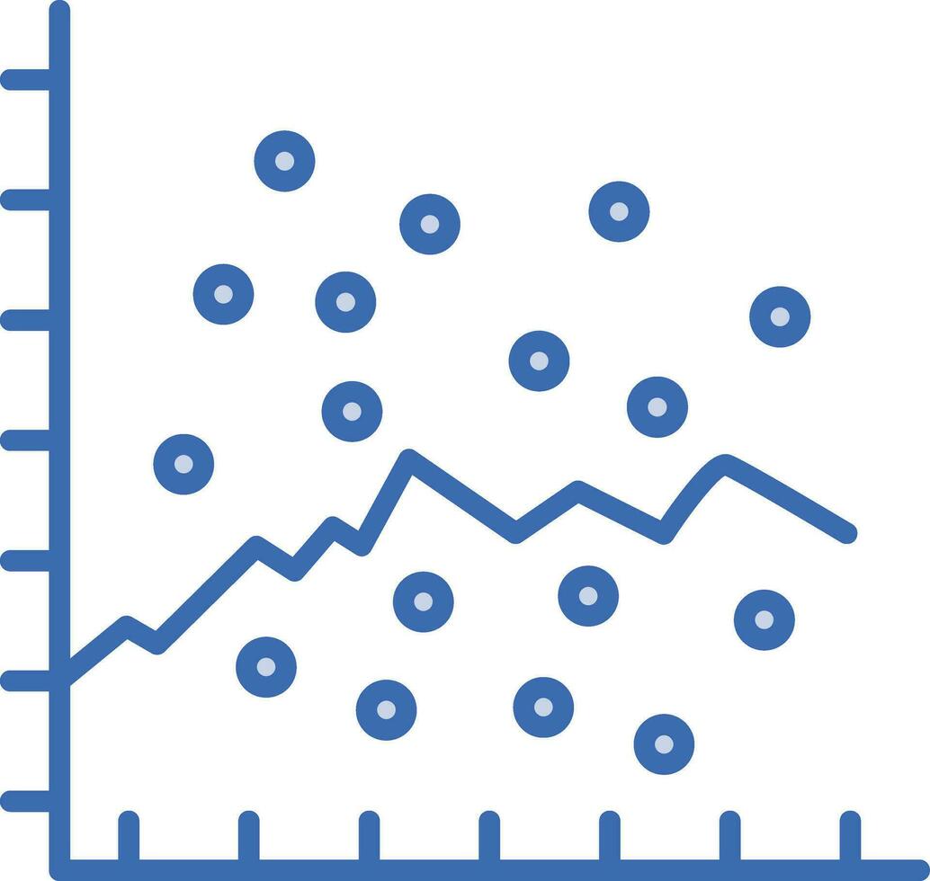 verstrooien diagram vector icoon