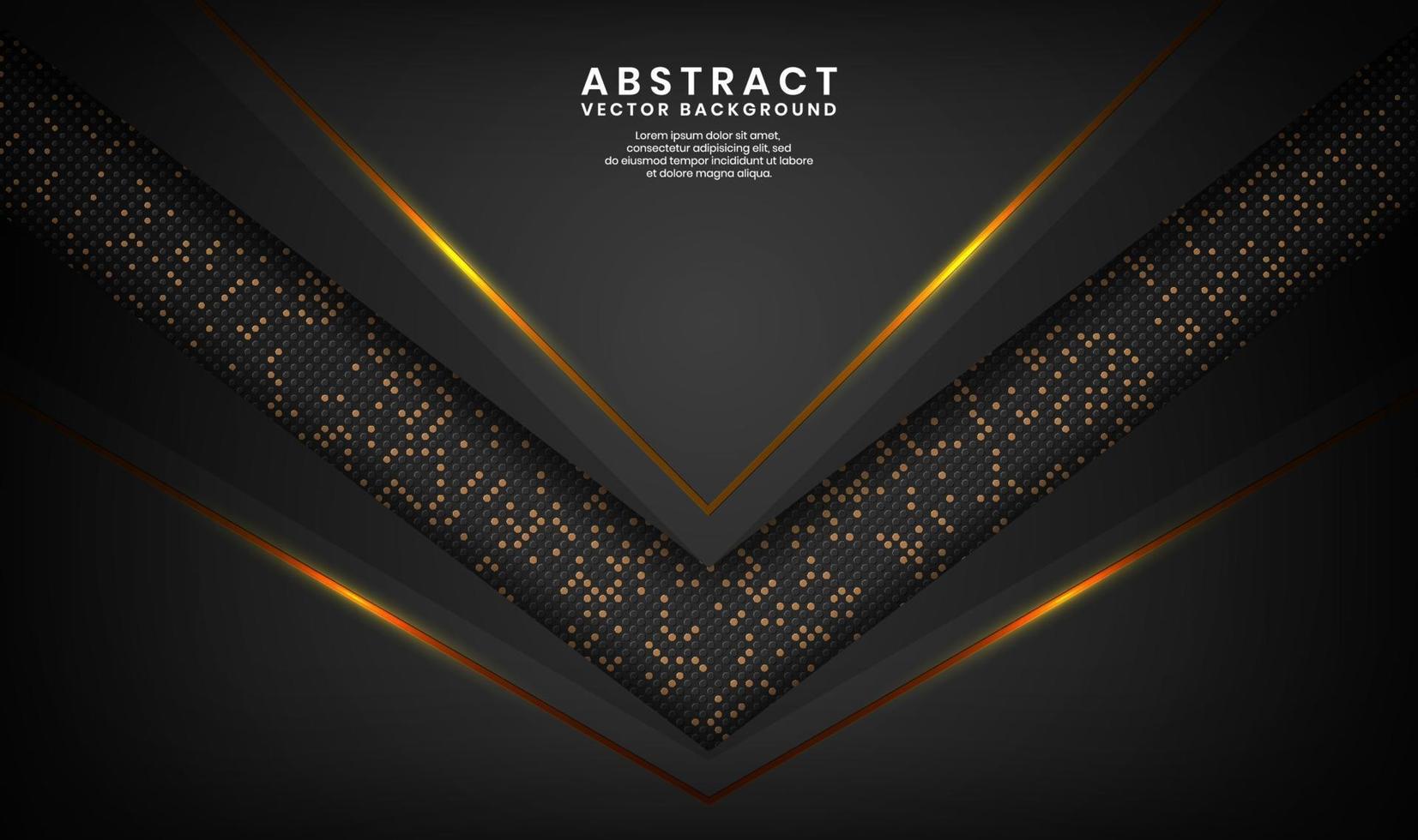 abstracte 3d zwarte luxe achtergrond met glitter stippen effect vector