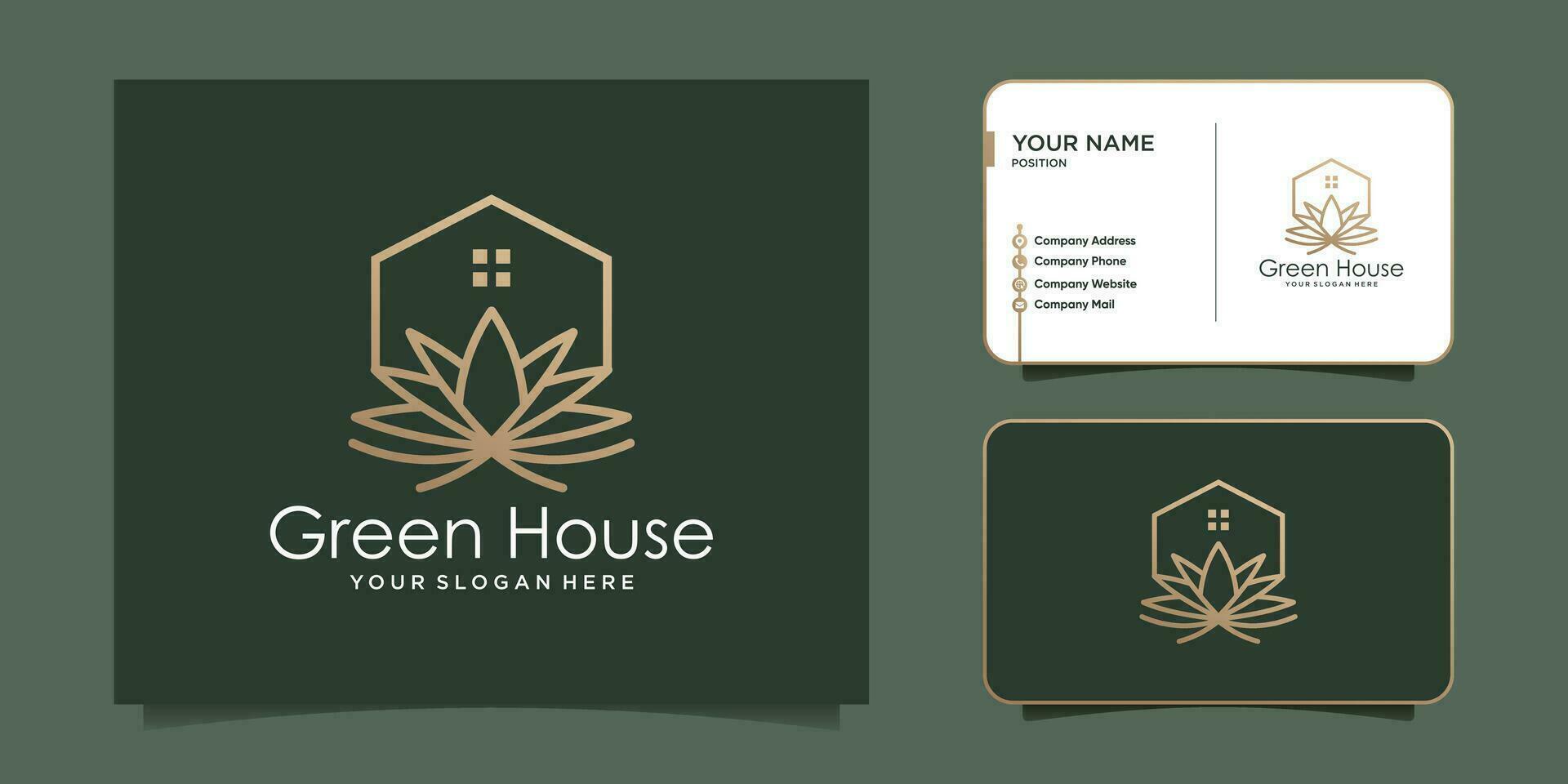 groen huis logo ontwerp element vector sjabloon met creatief concept