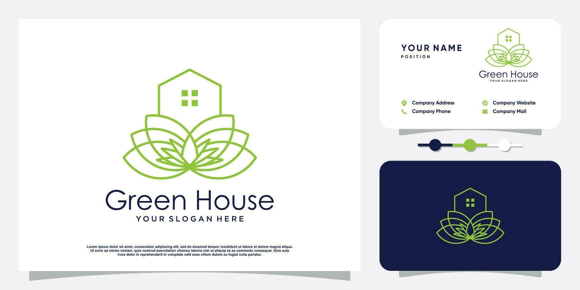 groen huis logo ontwerp element vector sjabloon met creatief concept