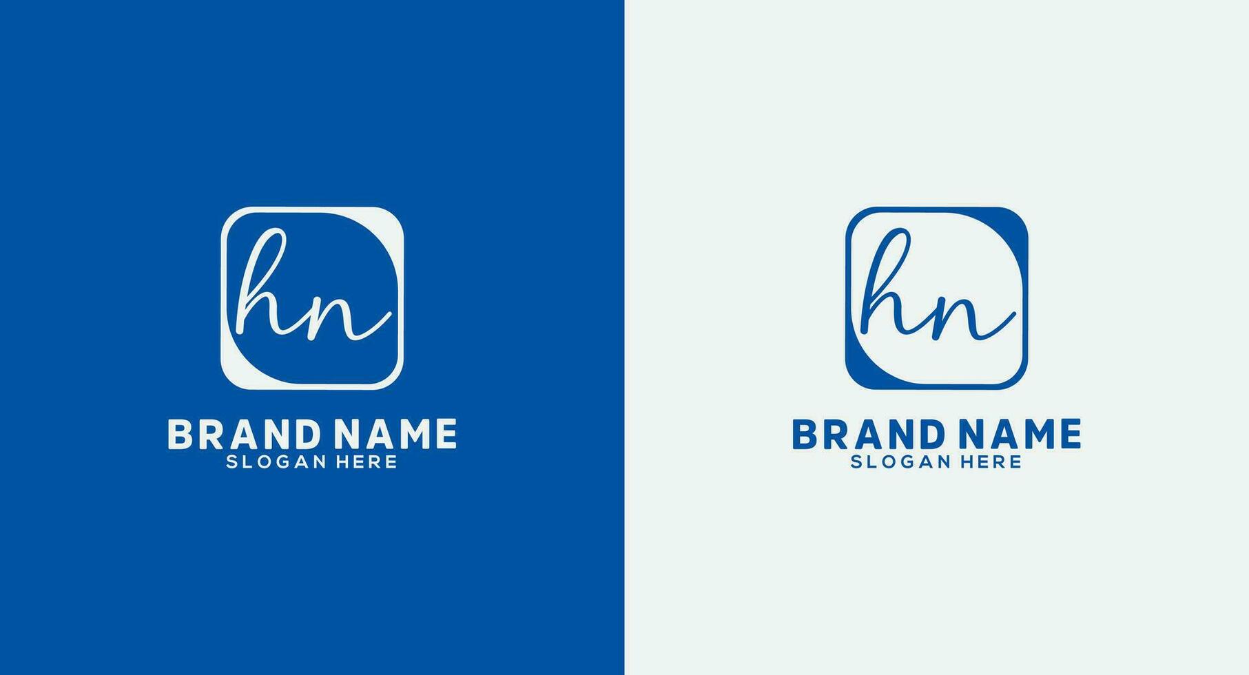 hn brief handschrift handtekening logo hn logo hn icoon ontwerp vector