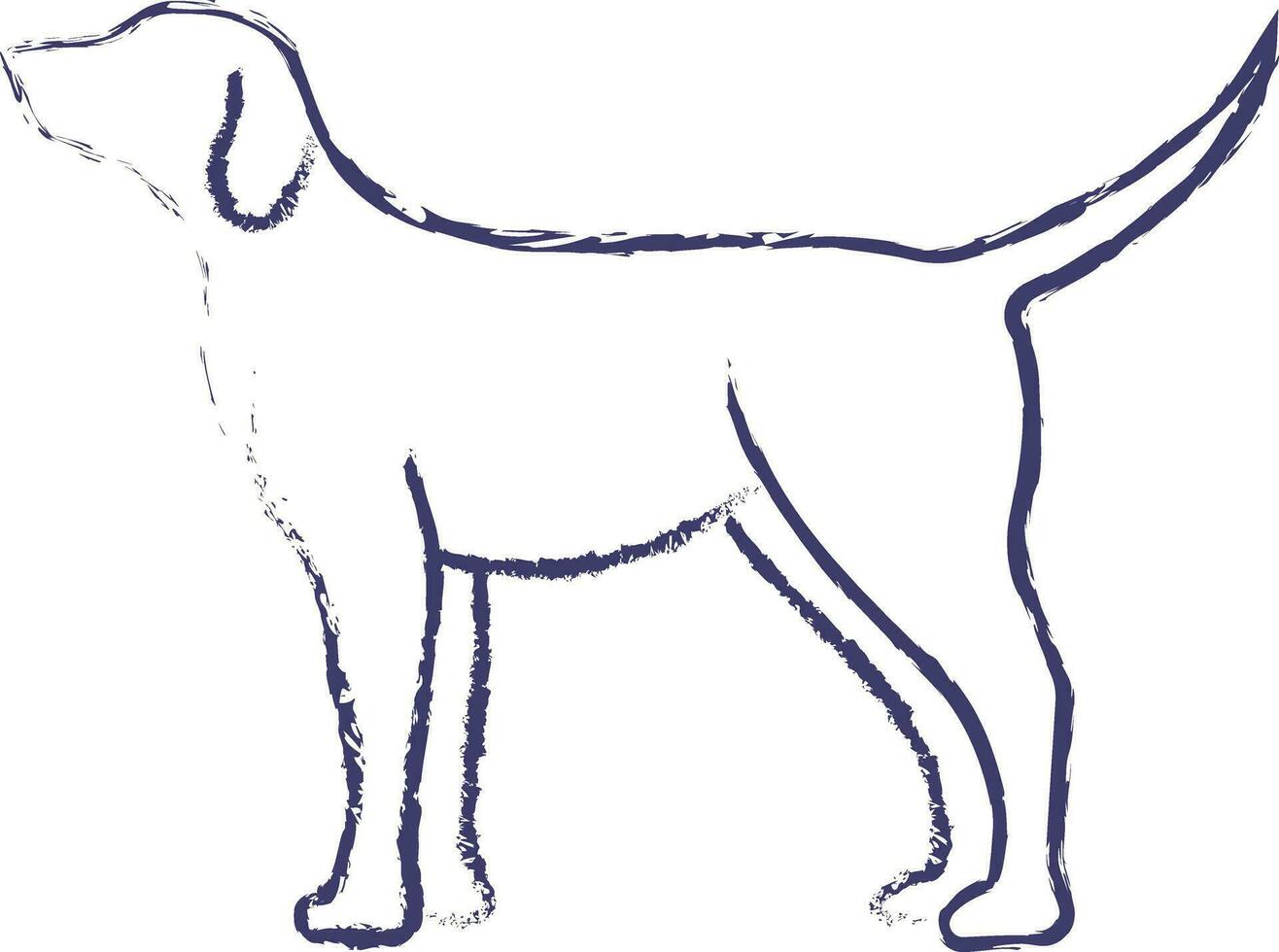 hond hand getekende vectorillustratie vector