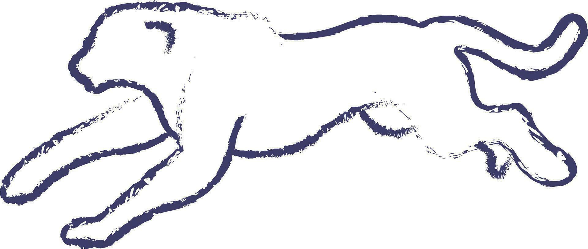 jaguar hand- getrokken vector illustratie