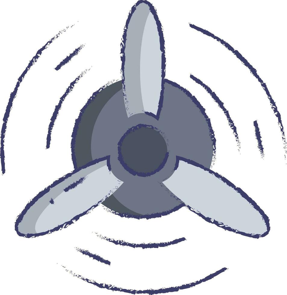 propeller hand- getrokken vector illustratie