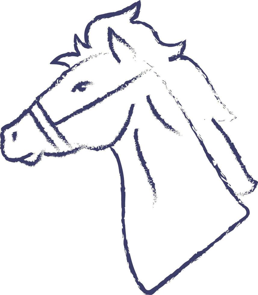 paard gezicht hand- getrokken vector illustratie