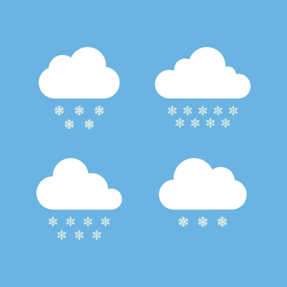 besneeuwd weer voorspelling icoon. sneeuw wolk icoon. wolk met sneeuwvlokken icoon. vector