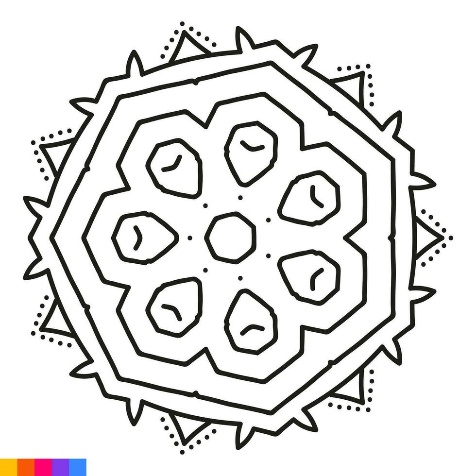 mandala kunst voor kleur boek. schoon decoratief ronde ornament. oosters patroon, vector illustratie kleur boek bladzijde. circulaire patroon in het formulier van mandala voor henna, mehndi, tatoeëren, decoratie.