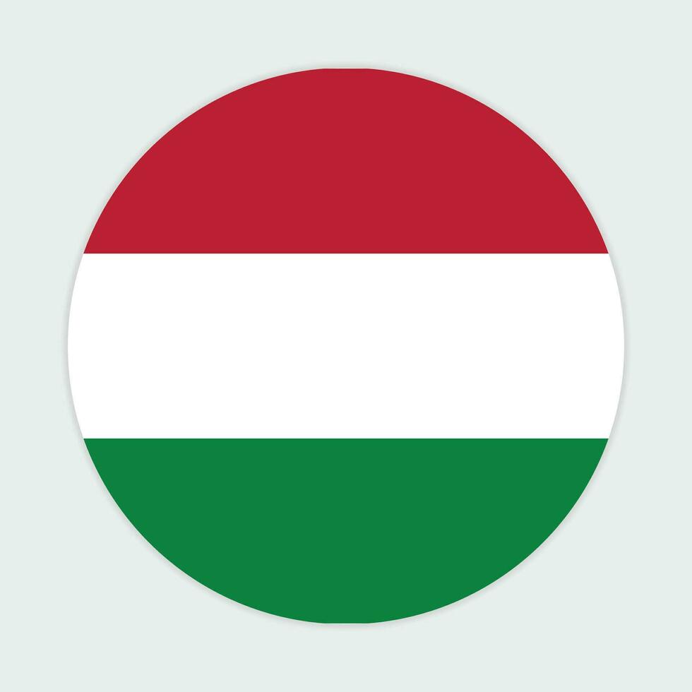 Hongarije vlag vector icoon ontwerp. Hongarije cirkel vlag. ronde van Hongarije vlag.