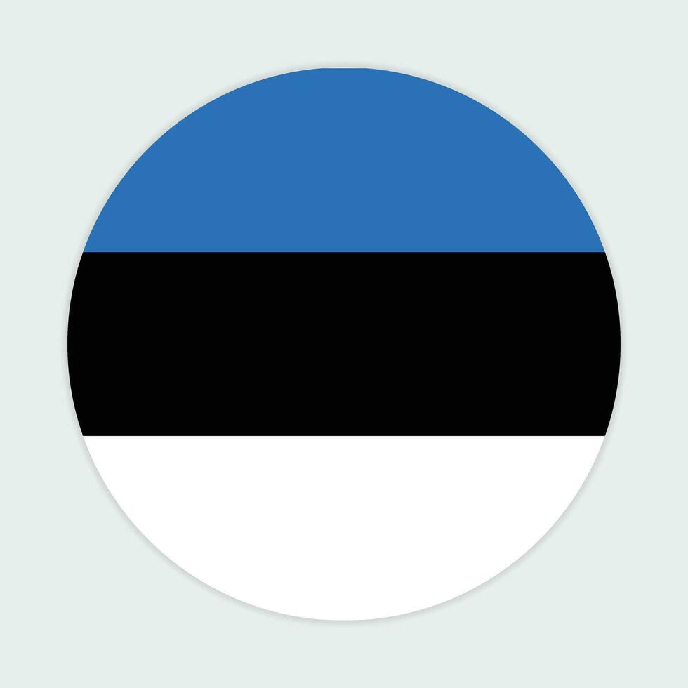 Estland vlag vector icoon ontwerp. Estland cirkel vlag. ronde van Estland vlag.