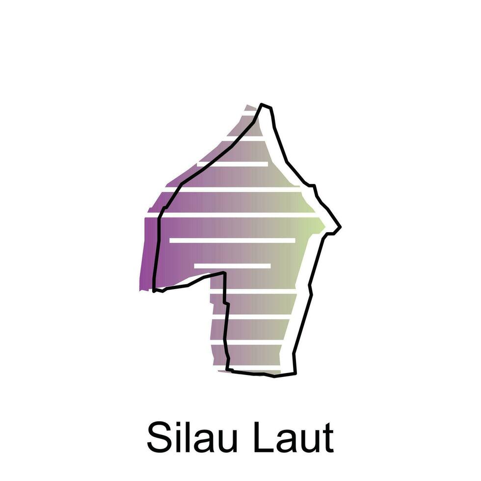 kaart stad van silau laut logo vector ontwerp. abstract, ontwerpen concept, logo's, logotype element voor sjabloon.