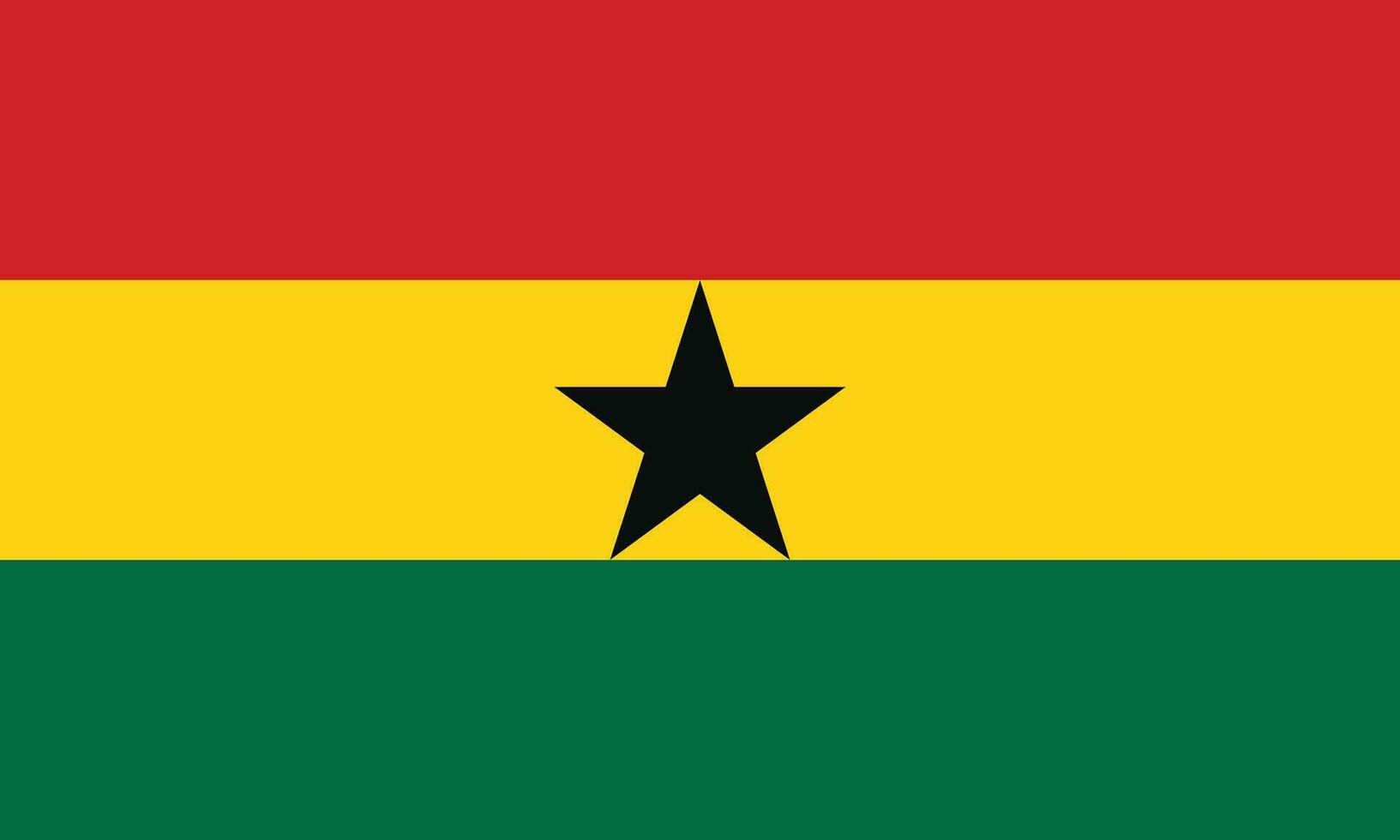 vlak illustratie van Ghana vlag. Ghana vlag ontwerp. vector
