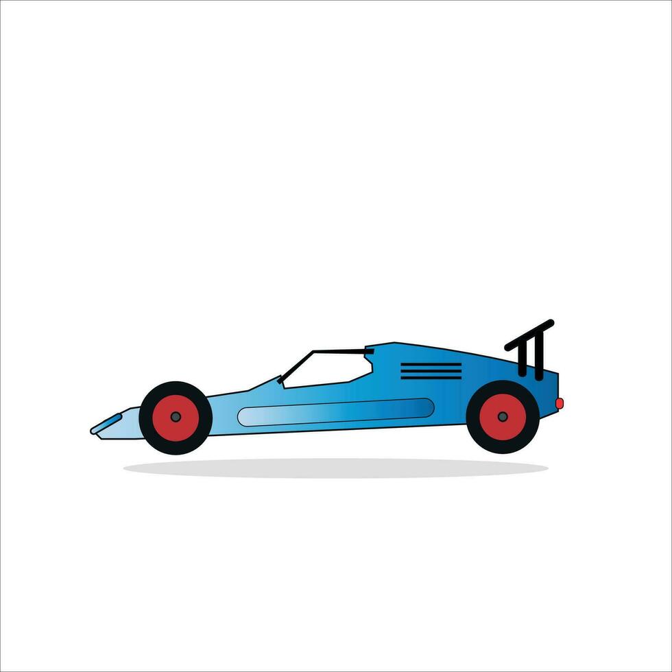 racing auto met kleur blauw vector