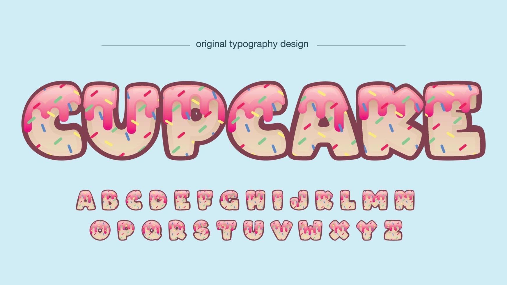cupcake abstracte cartoon typografie vector