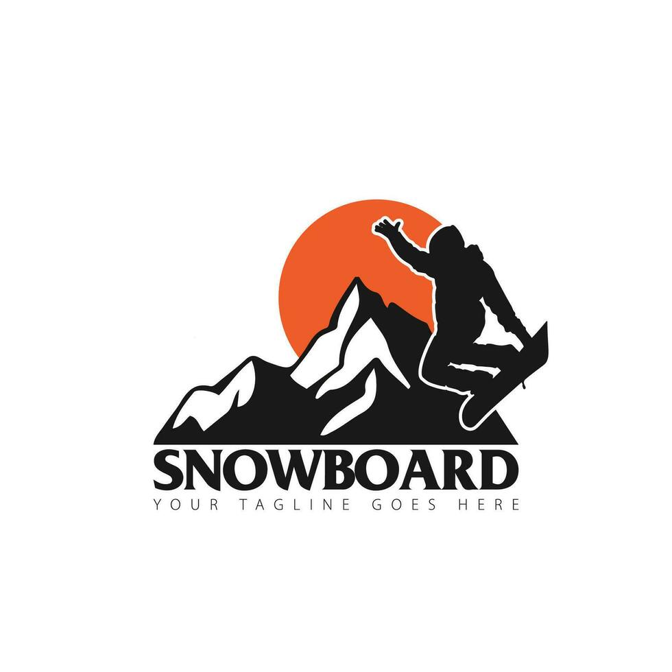 snowboard logo vector