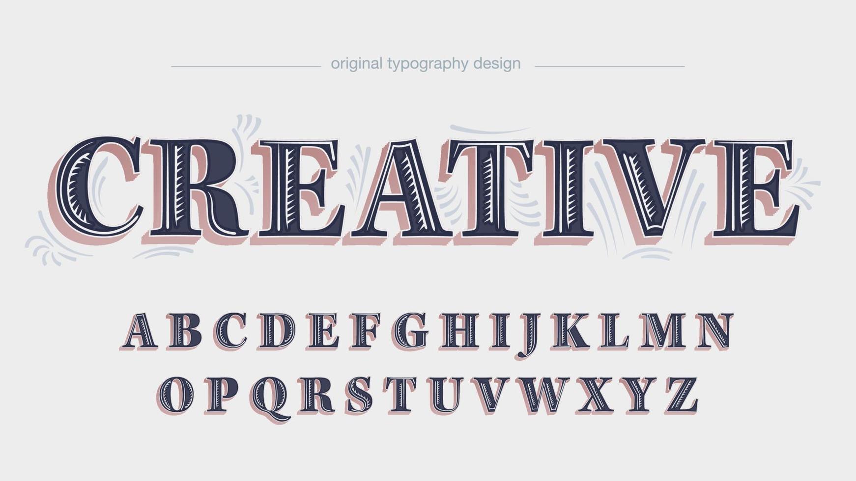 decoratieve 3d vintage typografie vector