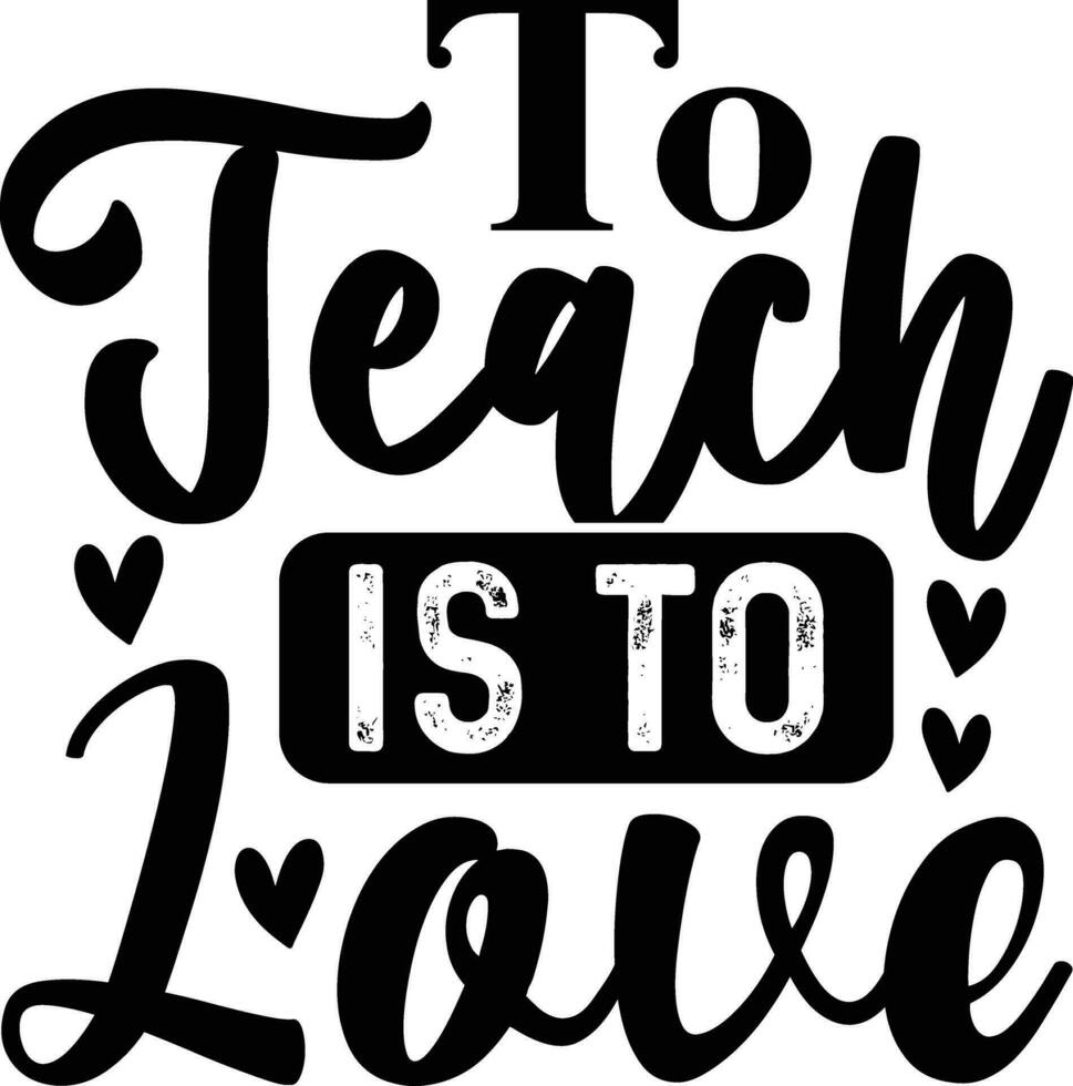 onderwijzen is liefhebben vector