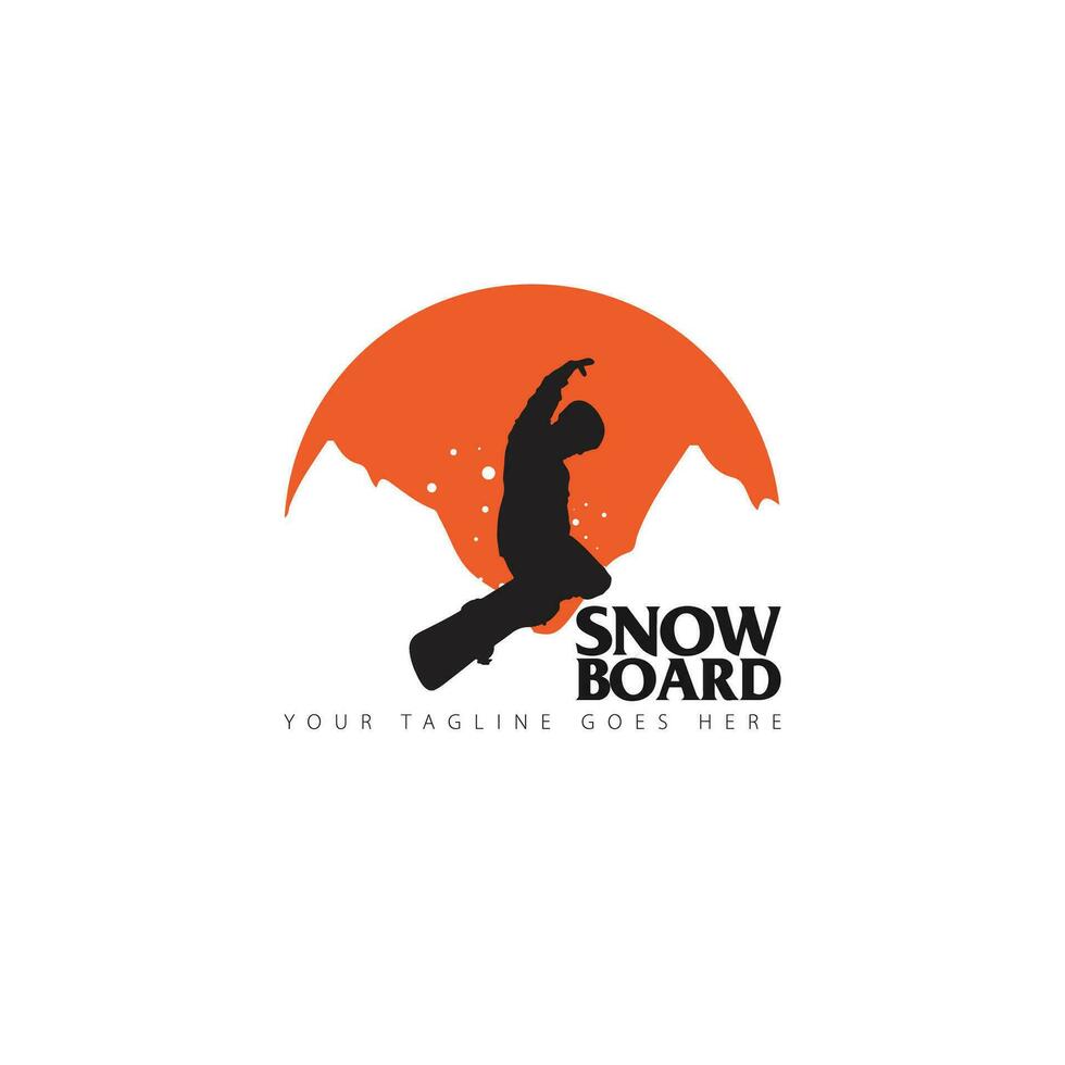 snowboard logo vector