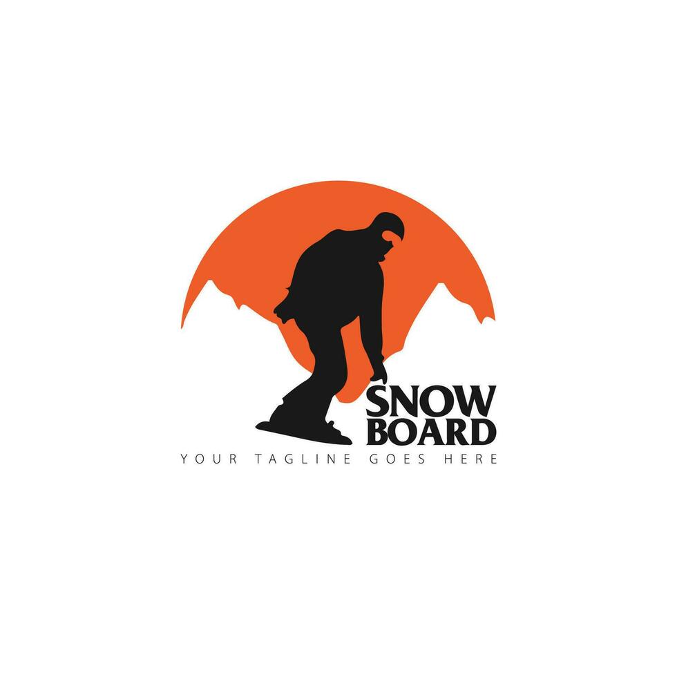 snowboard logo vector