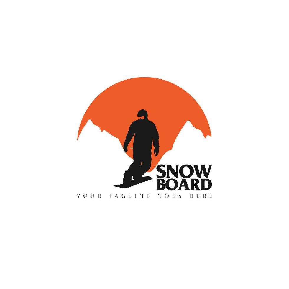 snowboard logo vector