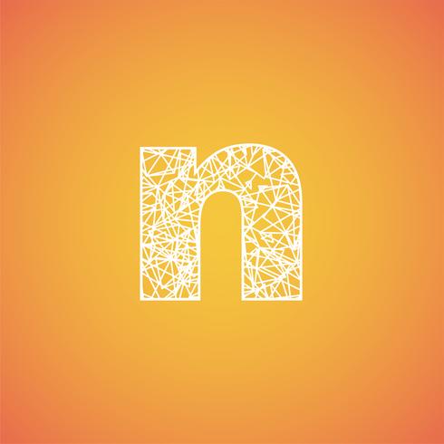 Netto-lettertype van een gezet, vectorlettertype vector