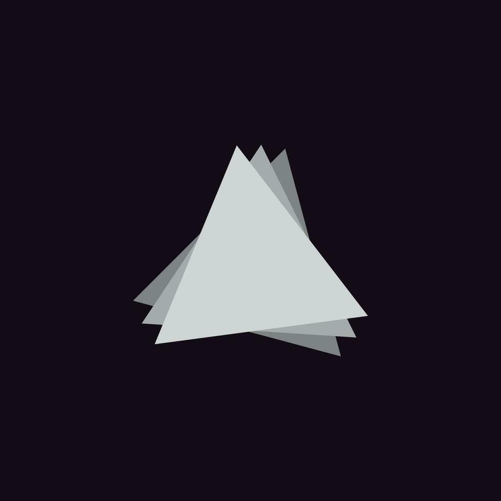 driehoek cirkel 3d beweging logo vector