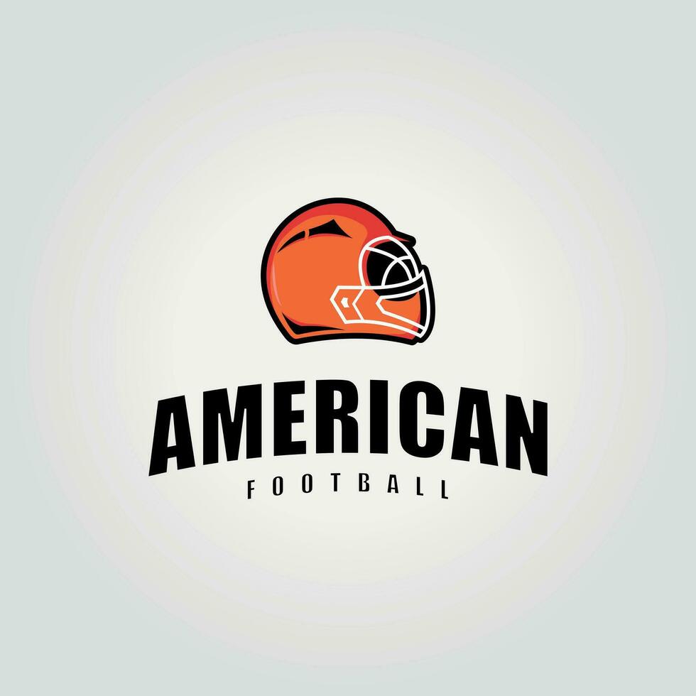 gemakkelijk rugby bal spel helm logo, Amerikaans Amerikaans voetbal vector ontwerp illustratie