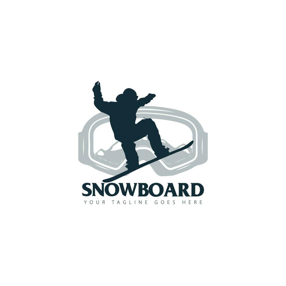 snowboard logo vector