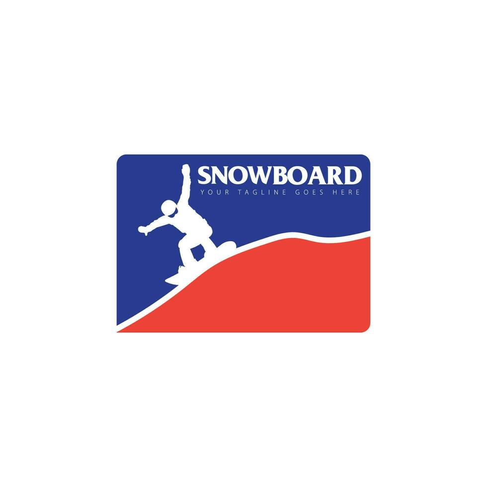 snowboard logo vector