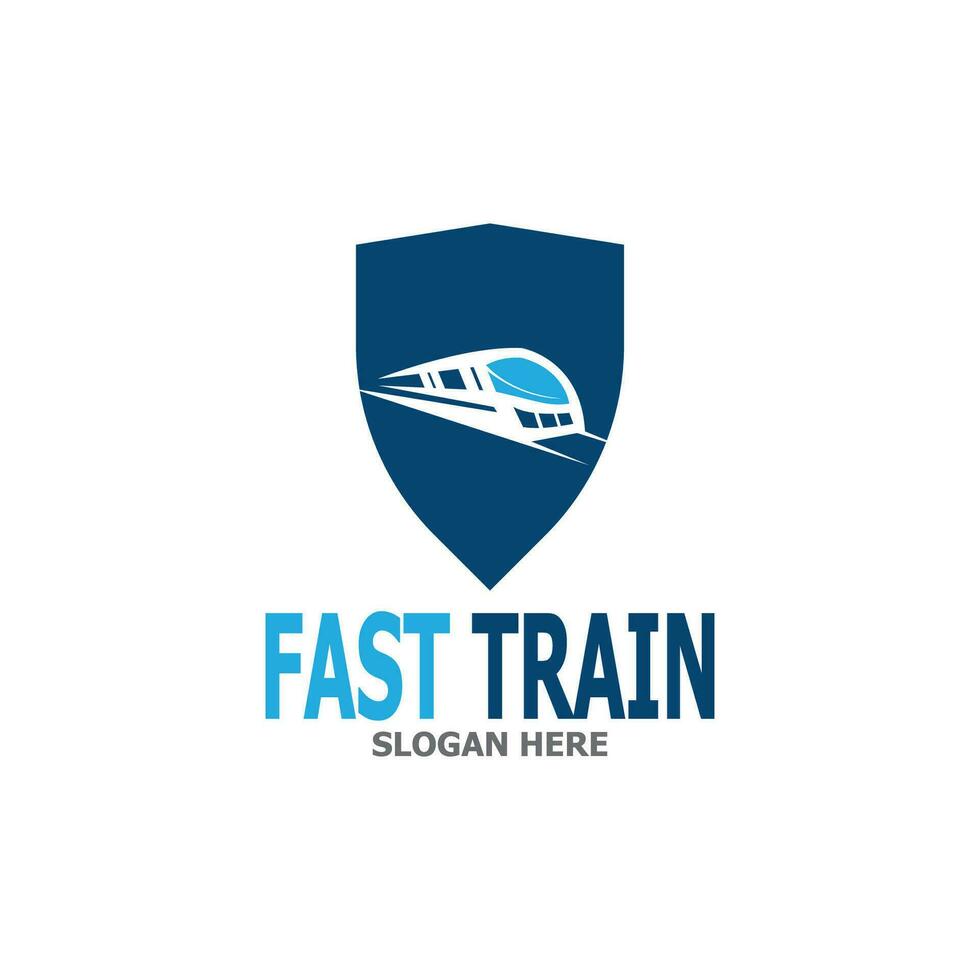 snel trein icoon logo vector sjabloon
