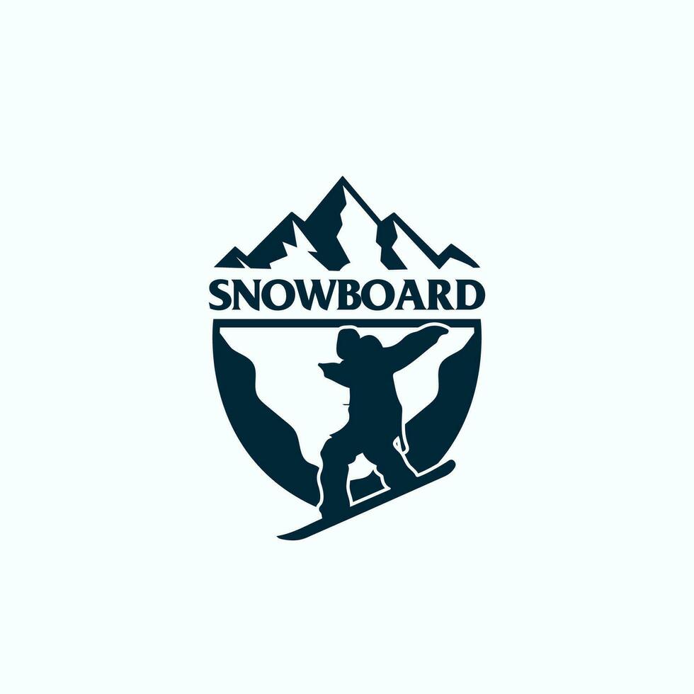 snowboard logo vector