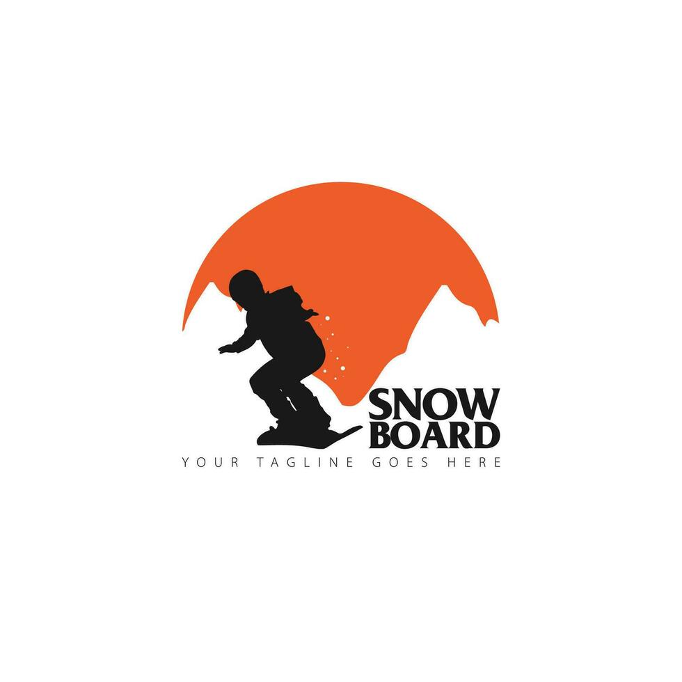 snowboard logo vector