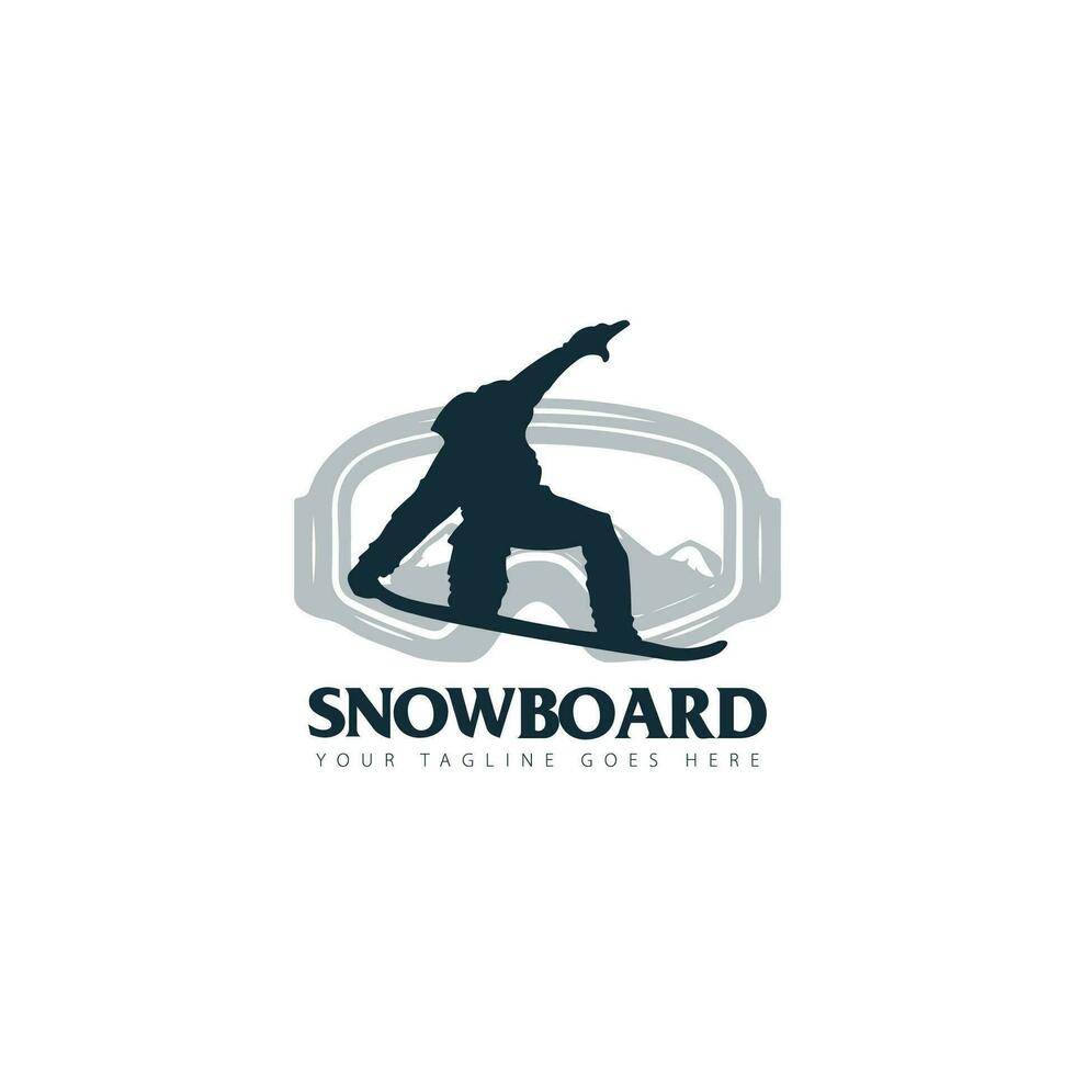 snowboard logo vector