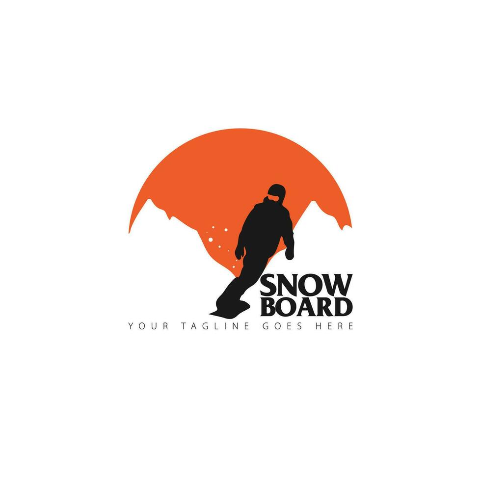 snowboard logo vector