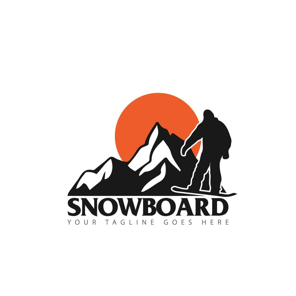 snowboard logo vector