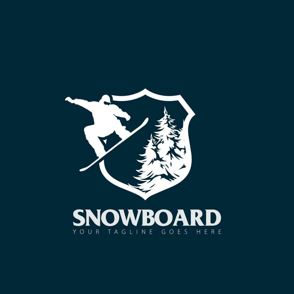 snowboard logo vector