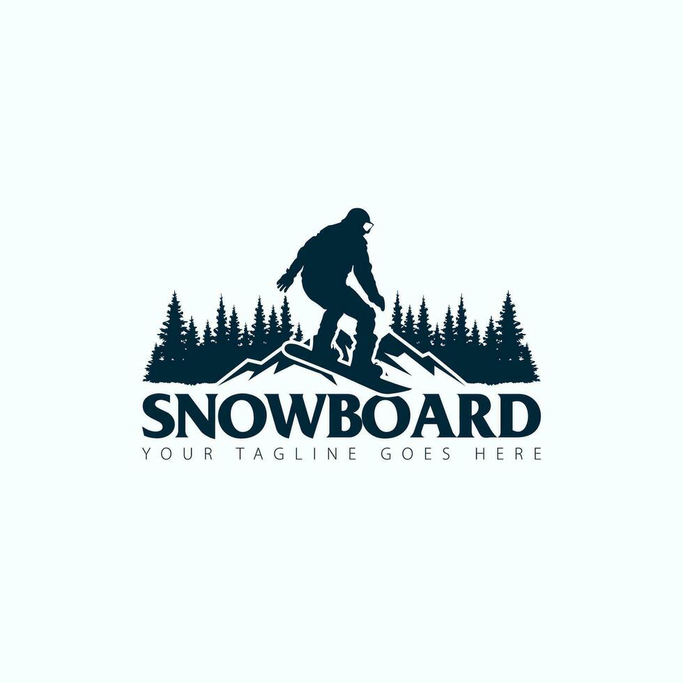 snowboard logo vector