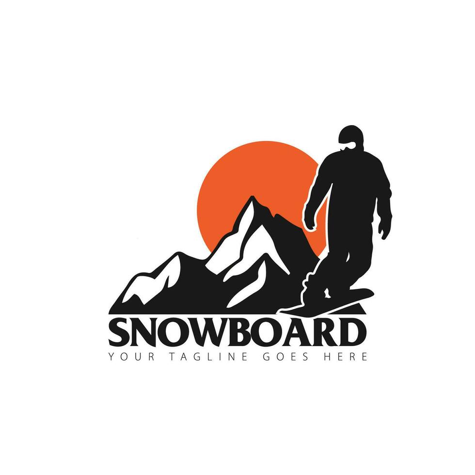 snowboard logo vector