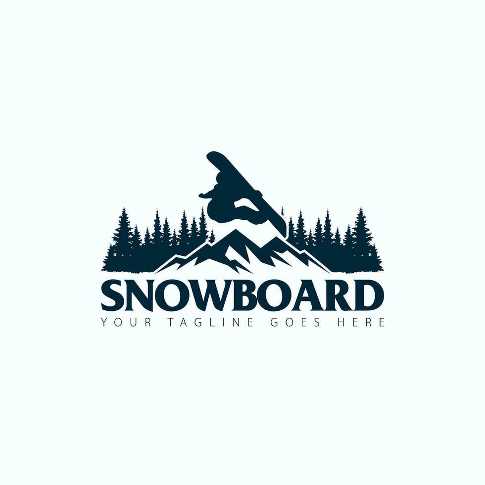 snowboard logo vector