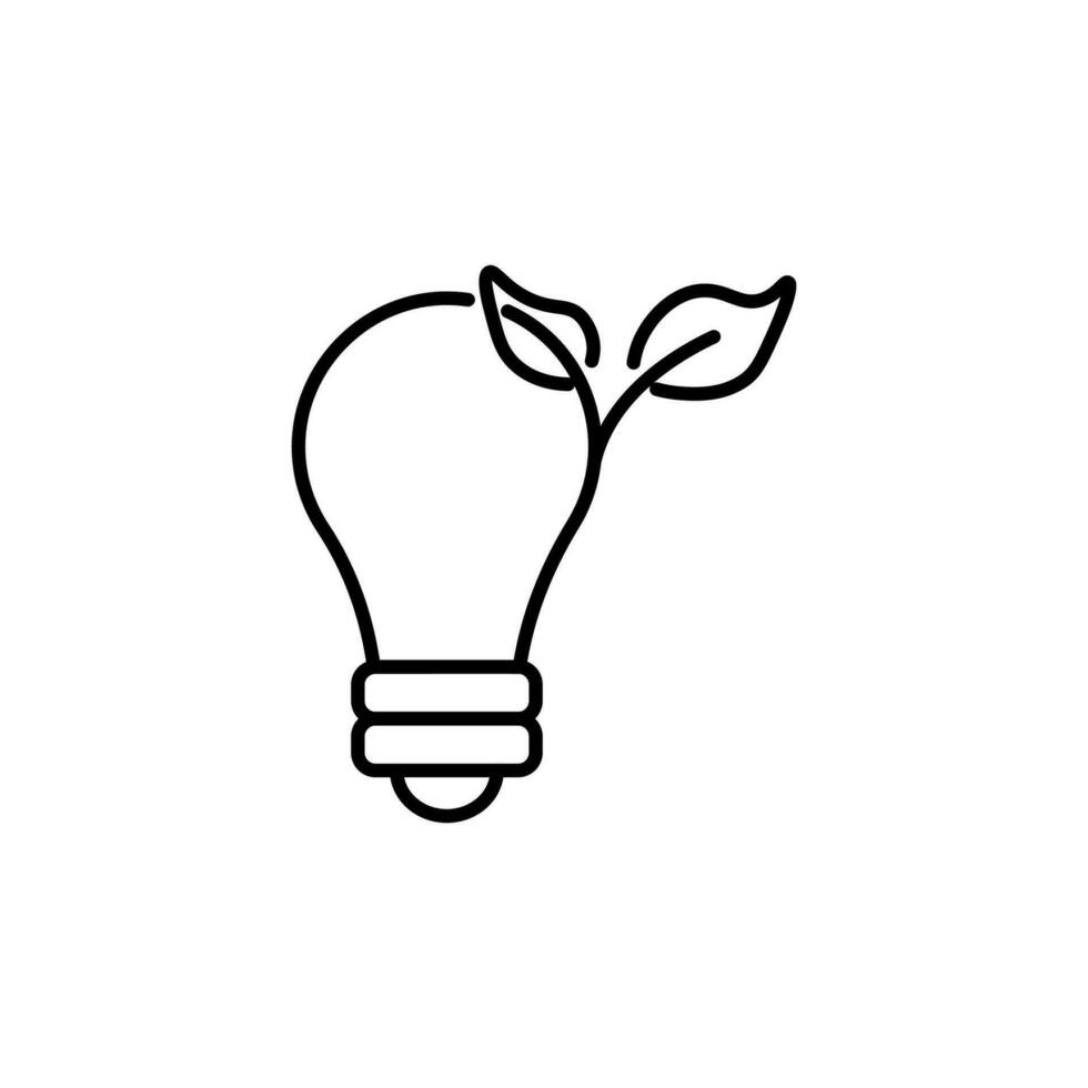 fabriek door lamp lijn icoon getrokken met zwart lijn. vector illustratie voor web plaatsen, appjes, ontwerp, banners en andere doeleinden