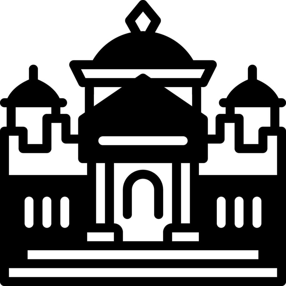 solide icoon voor tempel vector