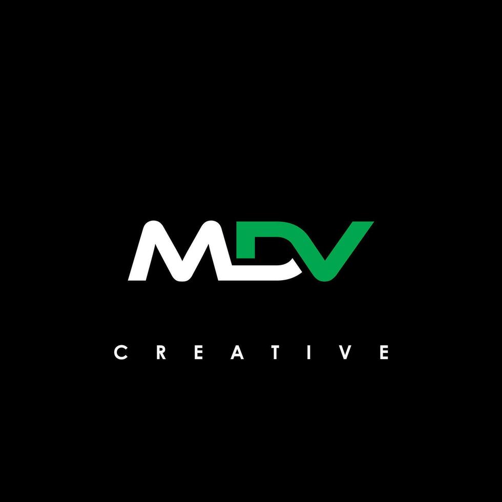 mdv brief eerste logo ontwerp sjabloon vector illustratie