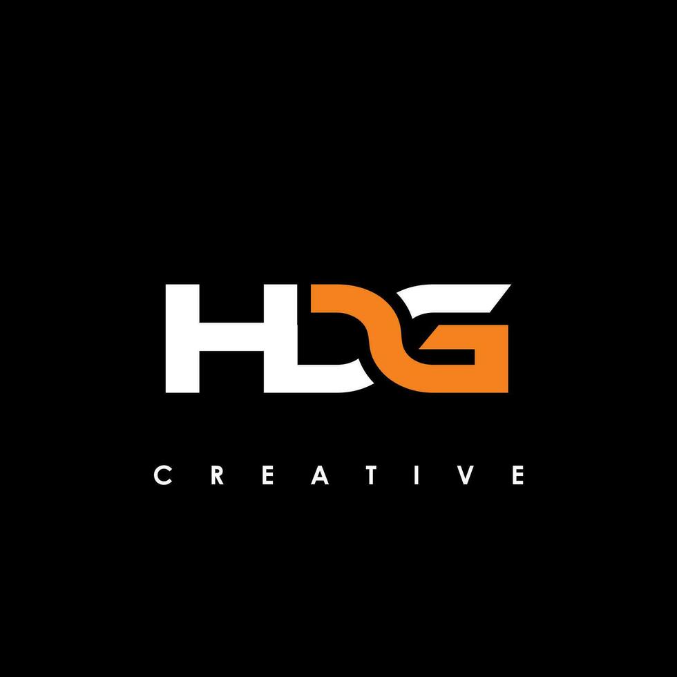 hdg brief eerste logo ontwerp sjabloon vector illustratie