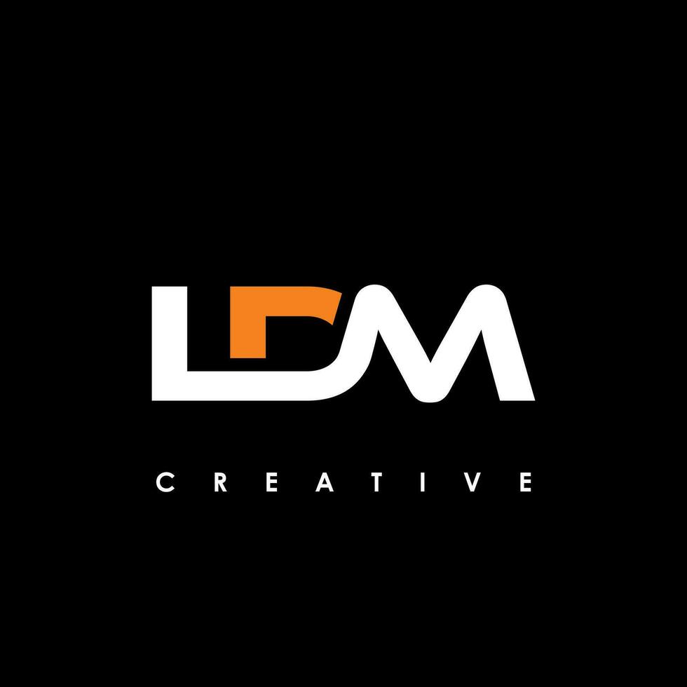 ldm brief eerste logo ontwerp sjabloon vector illustratie